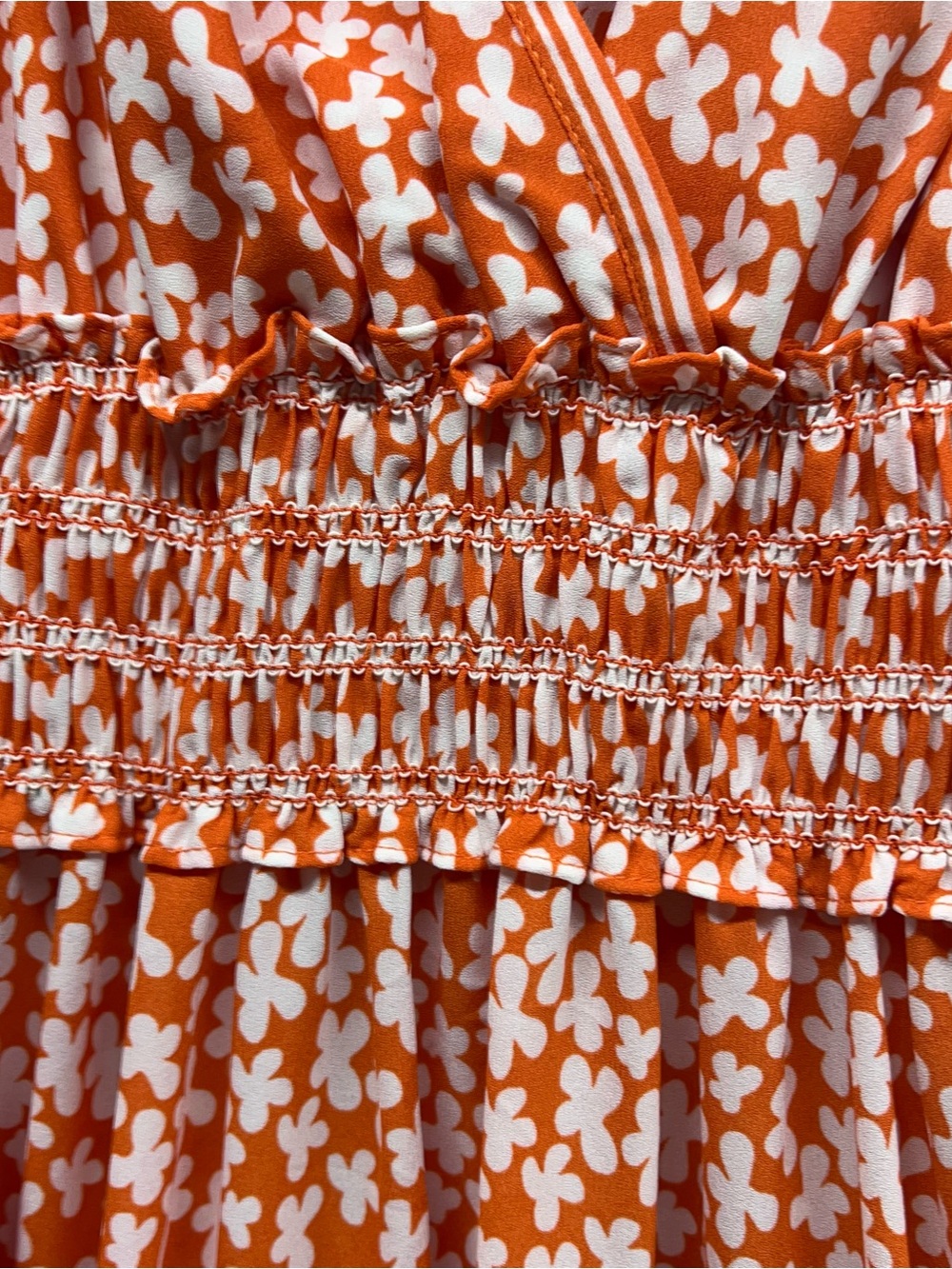 Max Studio Orange and White Floral Maxi Dress - Picture 5 of 11